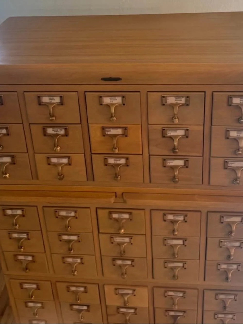 Vintage Remington Rand Library Bureau 45 Drawer Card Catalog Cabinet on Legs